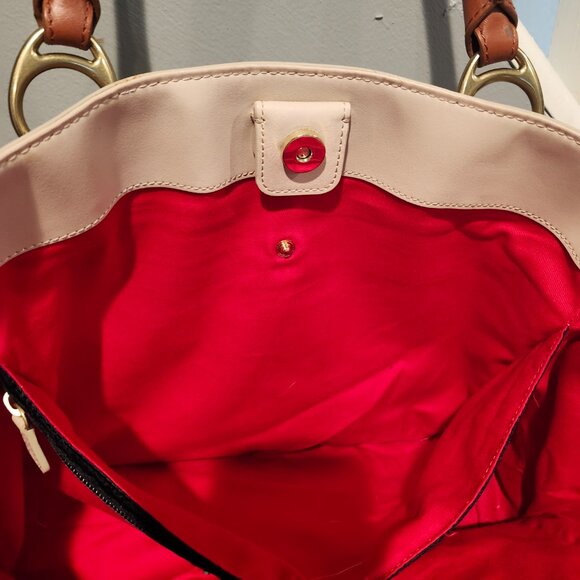 PRIX DE DRESSAGE Tri-Color Leather Tote Handbag Purse Never Used - Picture 6 of 9